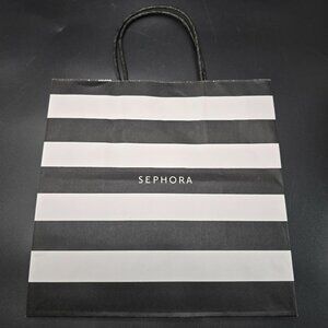 Sephora Black & White Striped Small Paper Gift Bag With Handles VR1031